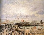 Camille Pissarro Cloudy pier Germany oil painting artist